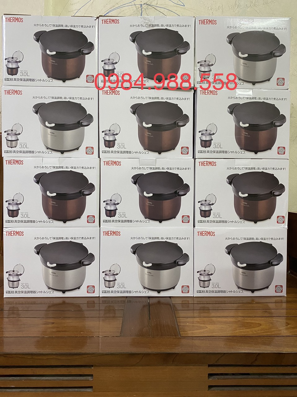 [Hàng nội địa Nhật - dung tích 3L - nồi nấu Inox] Nồi ủ Thermos 3L KBG chuẩn nội địa Nhật