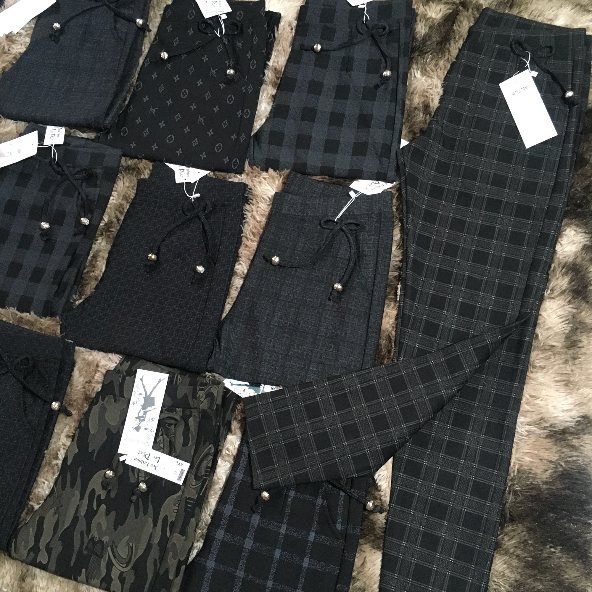 Quần cotton sọc lưng thun dài