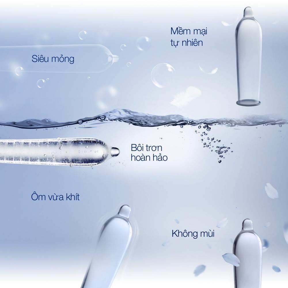 Bao cao su siêu mỏng Durex Invisible Extra Thin Extra Sensitive 1 Hộp 10 Bao