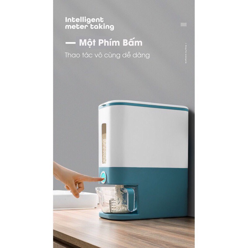 Thùng gạo thông minh tự động 15kg