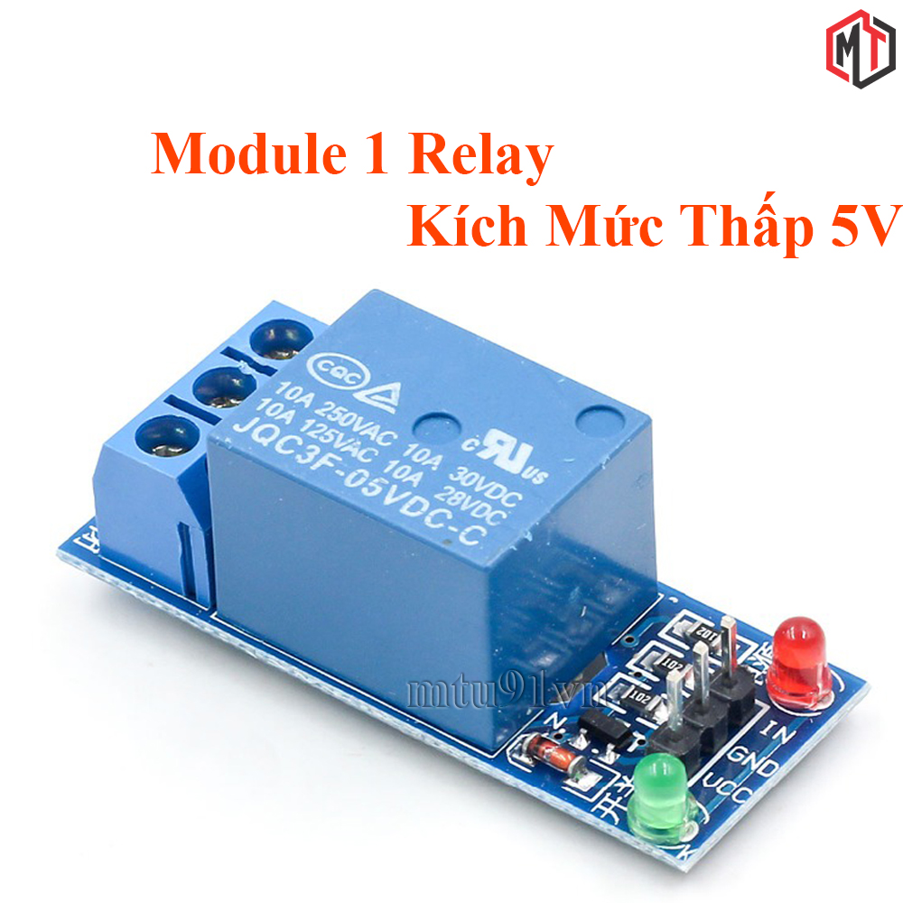 Module 1 Relay Kích Mức Thấp 5V - 12V - 24V