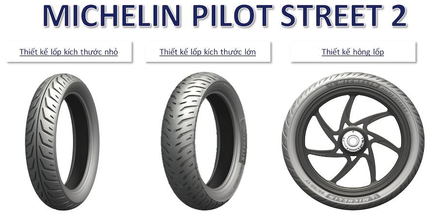 Lốp/vỏ xe máy Michelin 70/90-16 Pilot Street 2