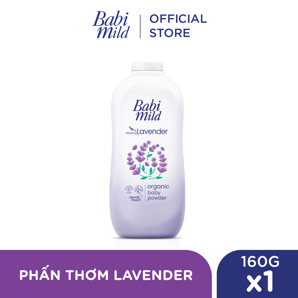 Phấn Thơm Trẻ Em Babi Mild Lavender Chai 160g