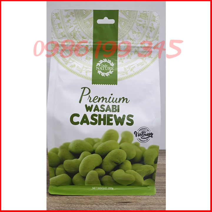 Hạt Điều Wasabi Only Nature 200gr / Túi  ( Hàng xuất khẩu)