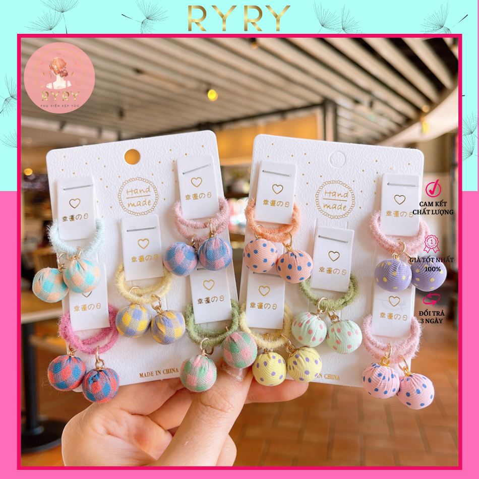 Set Vỉ 10 dây cột buộc tóc cho bé cute cực xinh