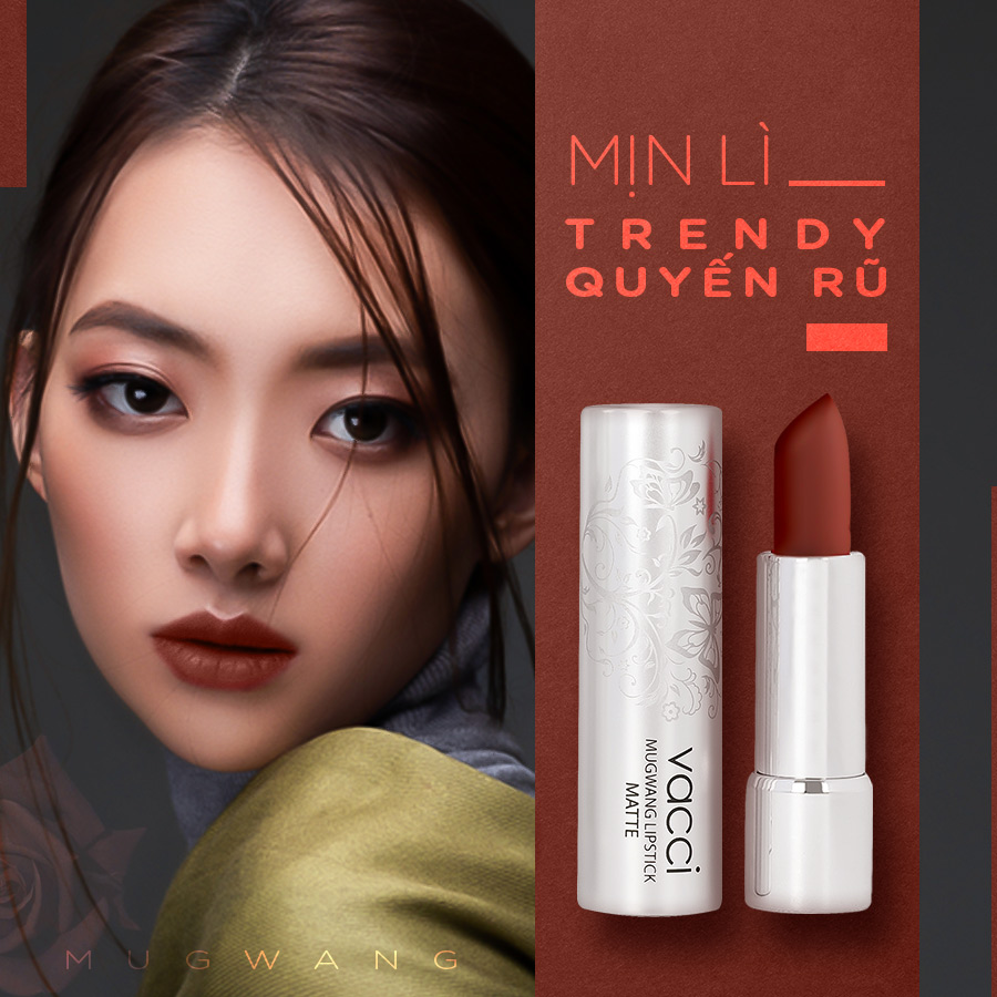 Son Nhung Lì Cao Cấp Vacci Mugwang Lipstick Matte