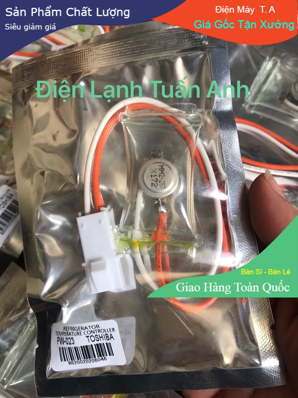 Cảm Biến Âm Tủ Lạnh Toshiba Chính Hãng - Sò Lạnh Toshiba Có Thương Hiệu - Rơ le Nhiệt ,Rơ le Xả Đá Toshiba