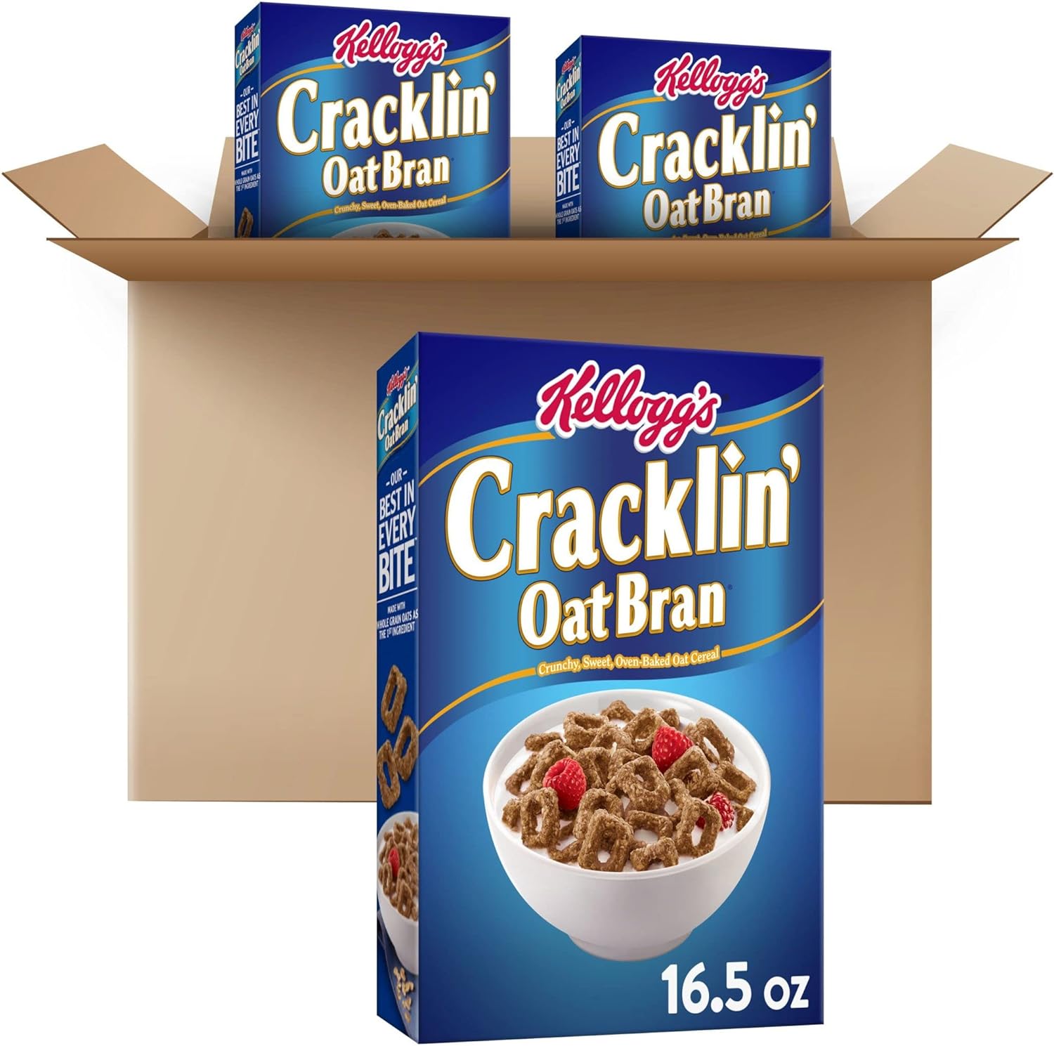 Ngũ cốc ăn sáng lạnh Kellogg's Cracklin' Oat Bran Cold Breakfast Cereal, Family Breakfast