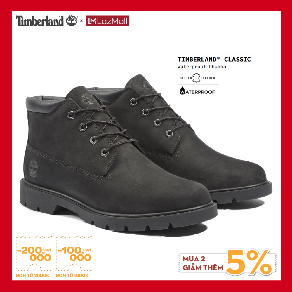 [Original] Timberland Giày Nam Boot Cổ Trung Basic Chukka WP w/ Suede Black Nubuck TB0A2QPZ01
