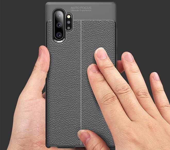 Ốp lưng SamSung Galaxy Note 10+ Plus silicon giả da, chống sốc Auto Focus