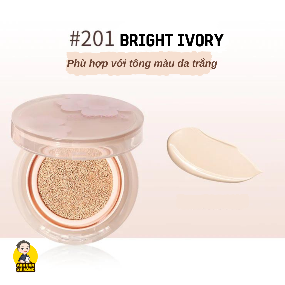 Phấn nước gogo tales flower language nude makeup air cushion cream gt292