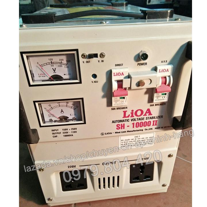 Ổn Áp Lioa 10KVA 1 Pha Dải 150-250V, Thế Hệ II 100% Dây Đồng