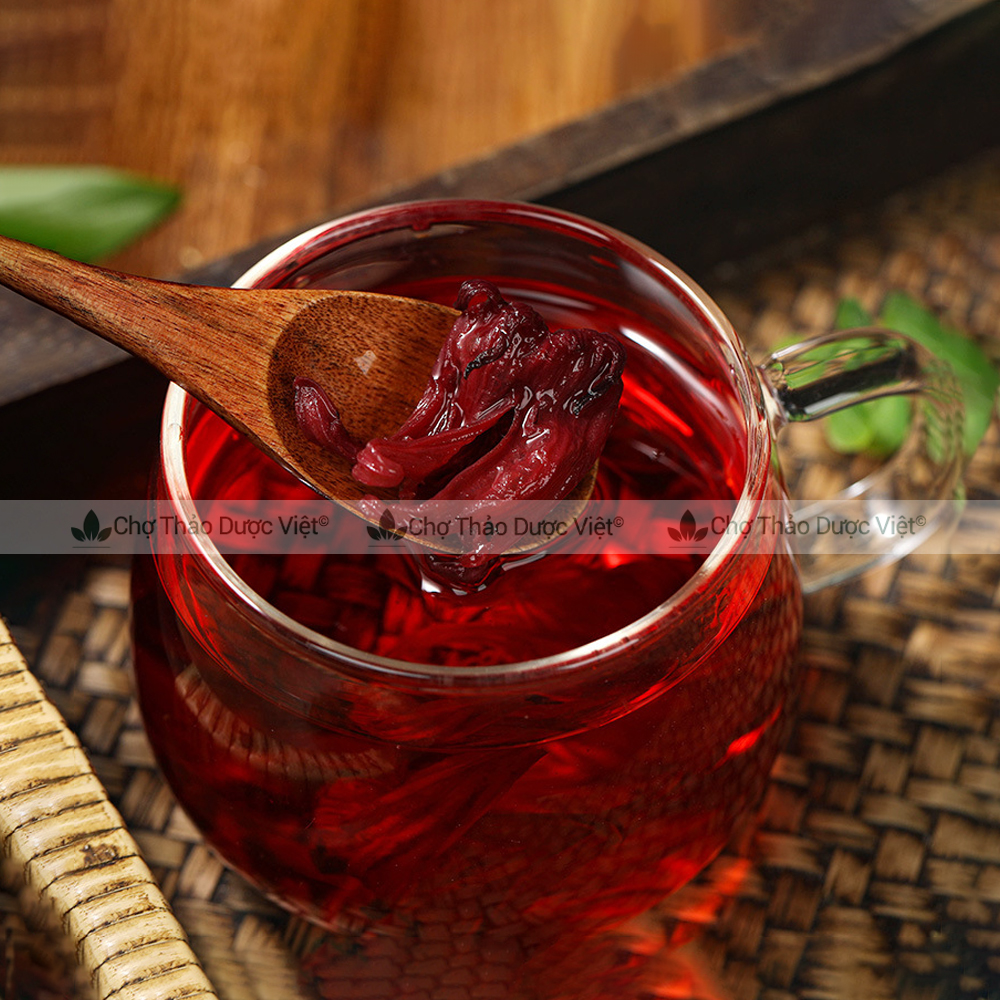 Hoa atiso đỏ 500g, hoa bụp giấm, hibiscucs, nguyên liệu pha trà, làm siro, giúp giải nhiệt, mát gan