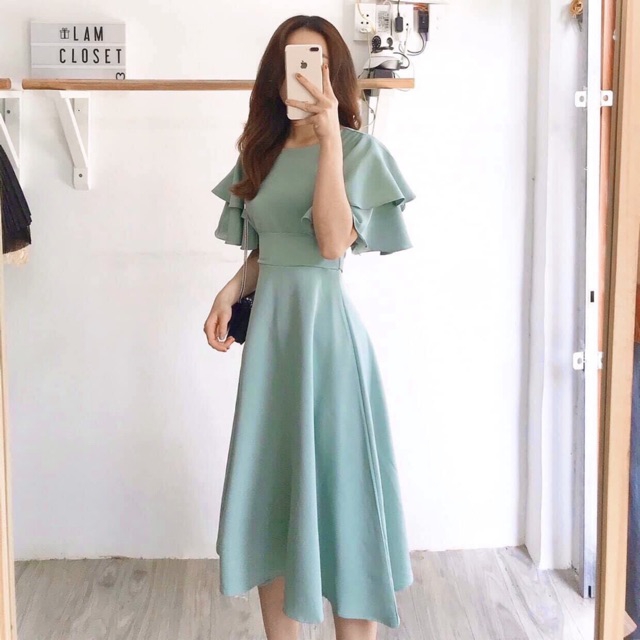 ĐẦM BO EO TAY BÈO SANG TRỌNG MS08 (có ảnh thật)