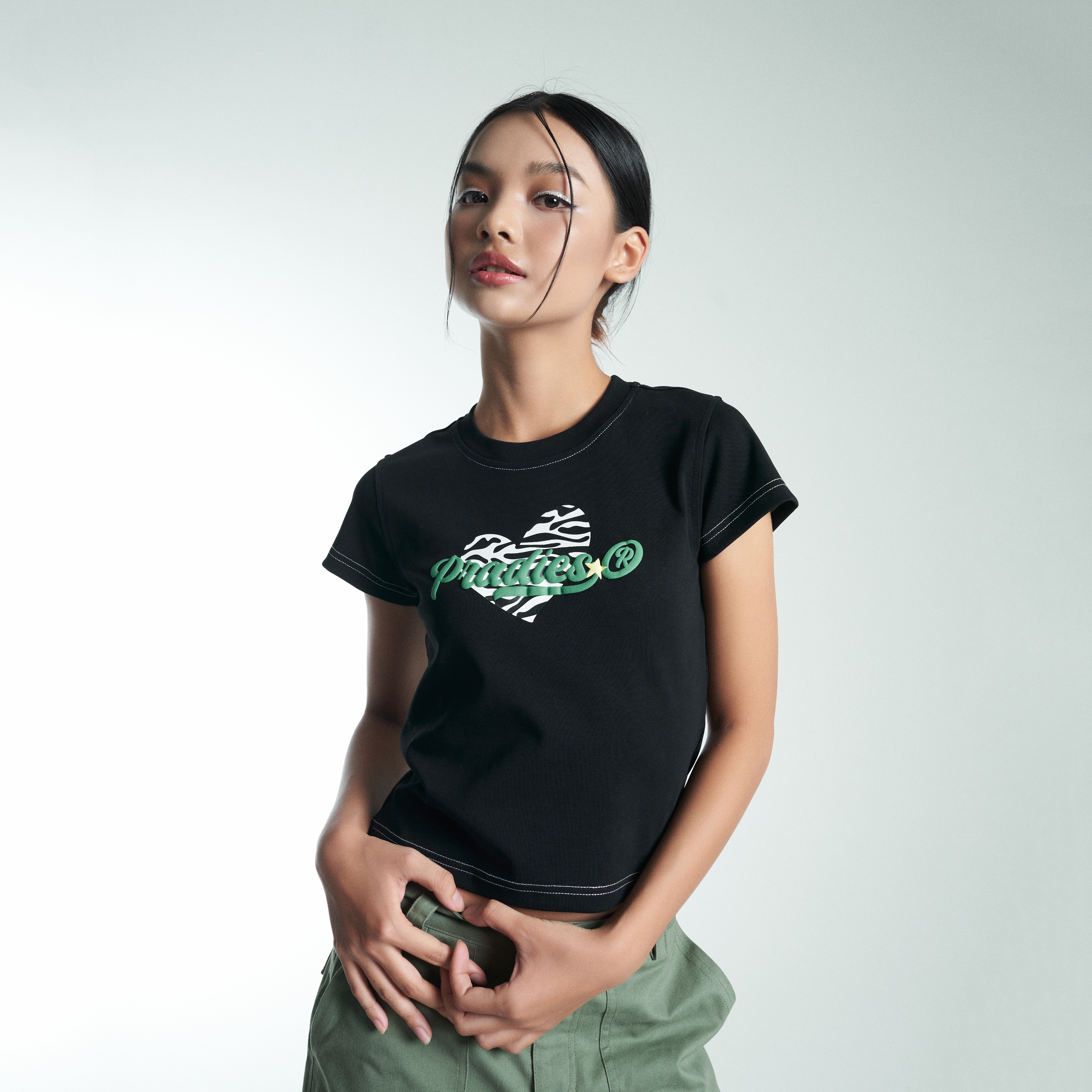 Áo Thun Baby Tee Nữ PRADIES Zebra Heart