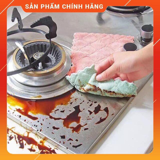 Combo 10 khăn lau đa năng 2 mặt viền ziczac