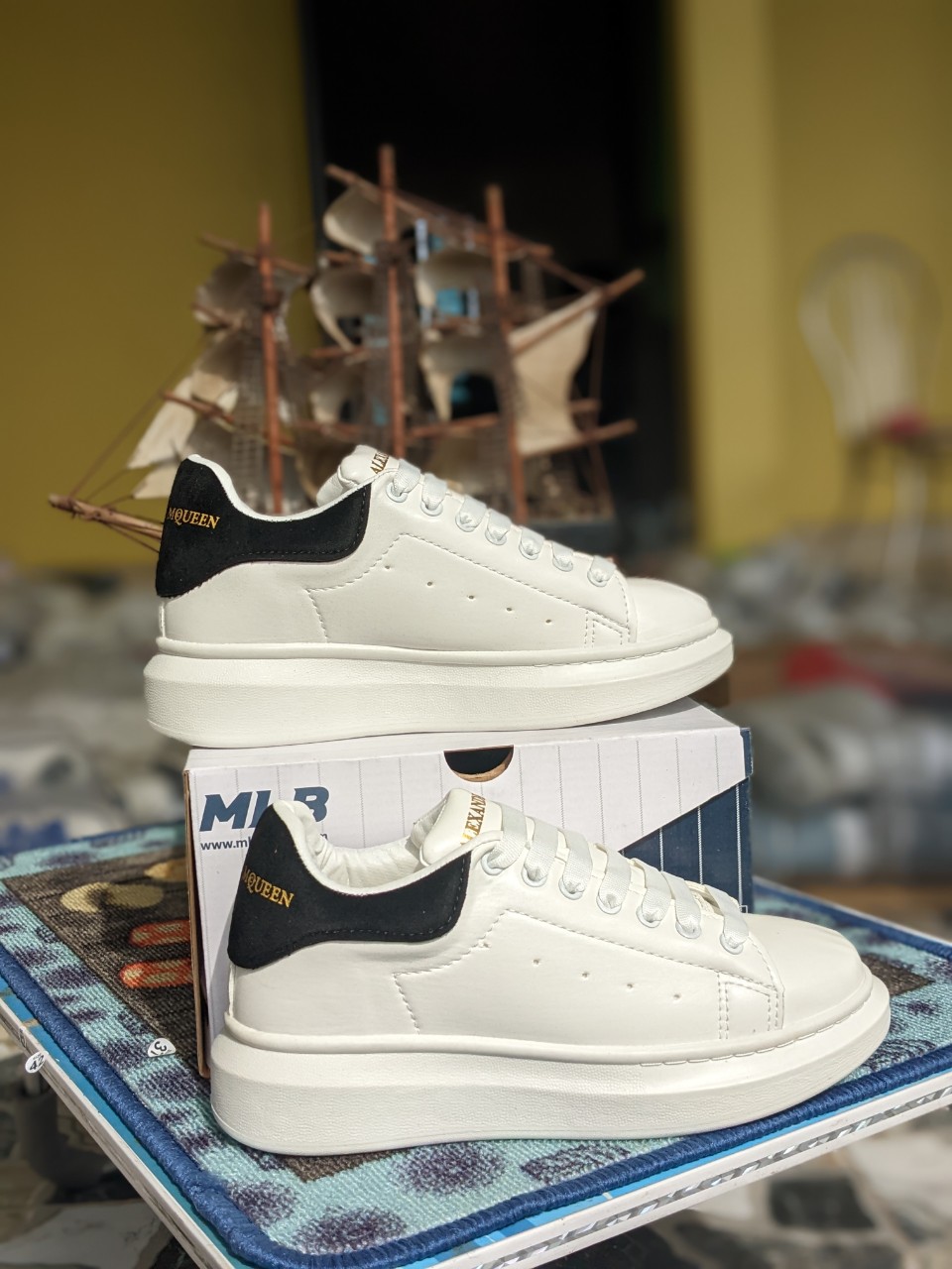 Giày MC Queen gót đen Chất lượng Rep 11 nam nữ Full Size 36-43