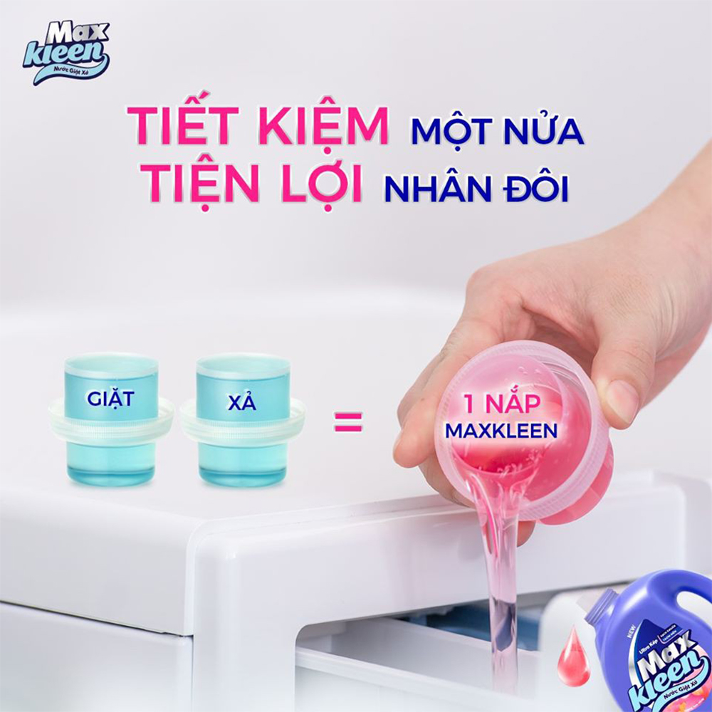 Combo 2 Túi Nước Giặt Xả MaxKleen 3.8kg