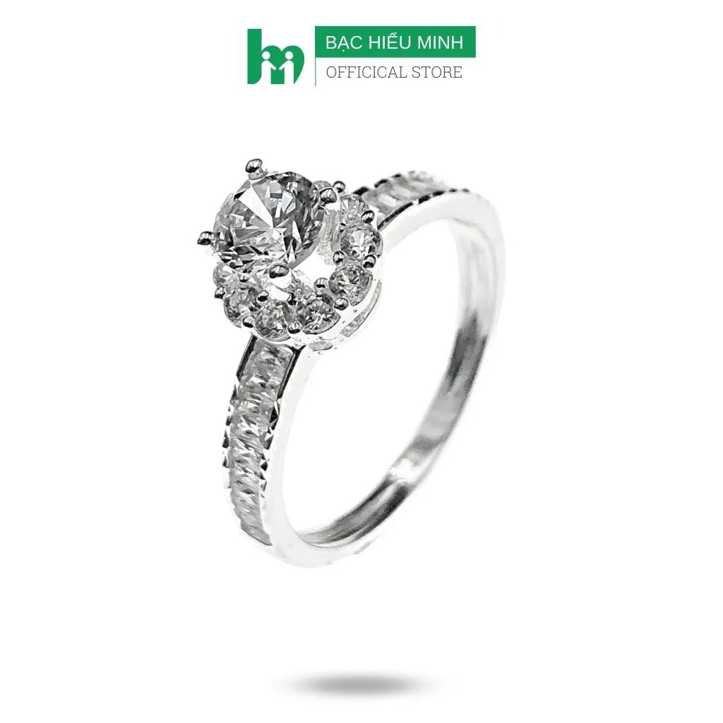 Nhẫn nữ bạc 925 đính full đá bạc hiểu minh nu501