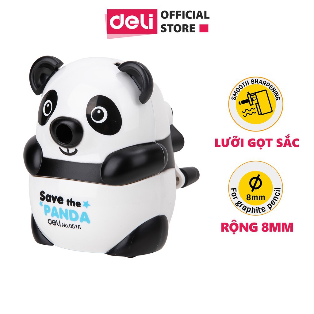 Gọt chì quay tay hình gấu trúc Deli - 1 chiếc - E0518