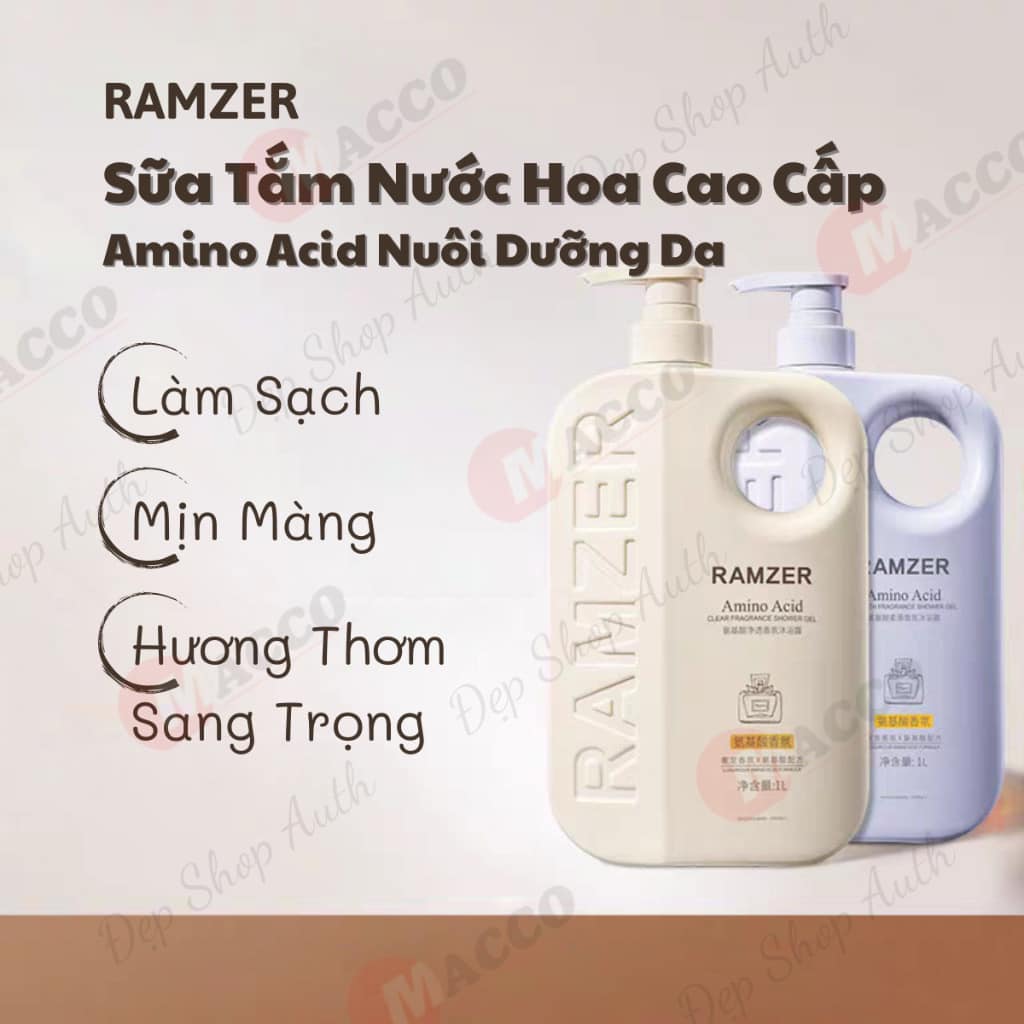 Sữa tắm nước hoa ramzer 2 in 1 chai 1000ml .sữa tắm nước hoa cực kì thơm