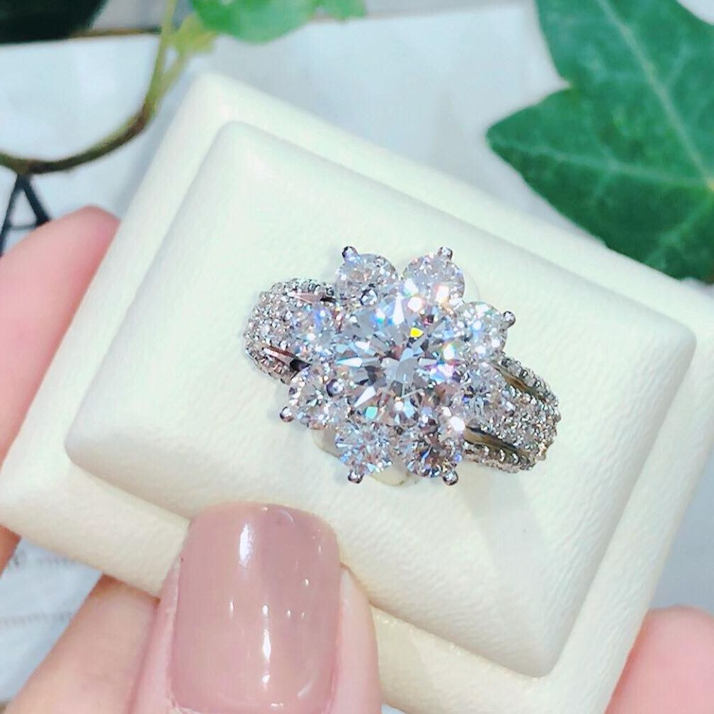 Beautiful women ring, white gold ring, sterling silver ring, luxury Phale ring, luxury diamond ring, 24K non gold ring, wedding gold ring, feng Shui stone ring women's fashion ring-jewelry MIGA nm04 promise not black