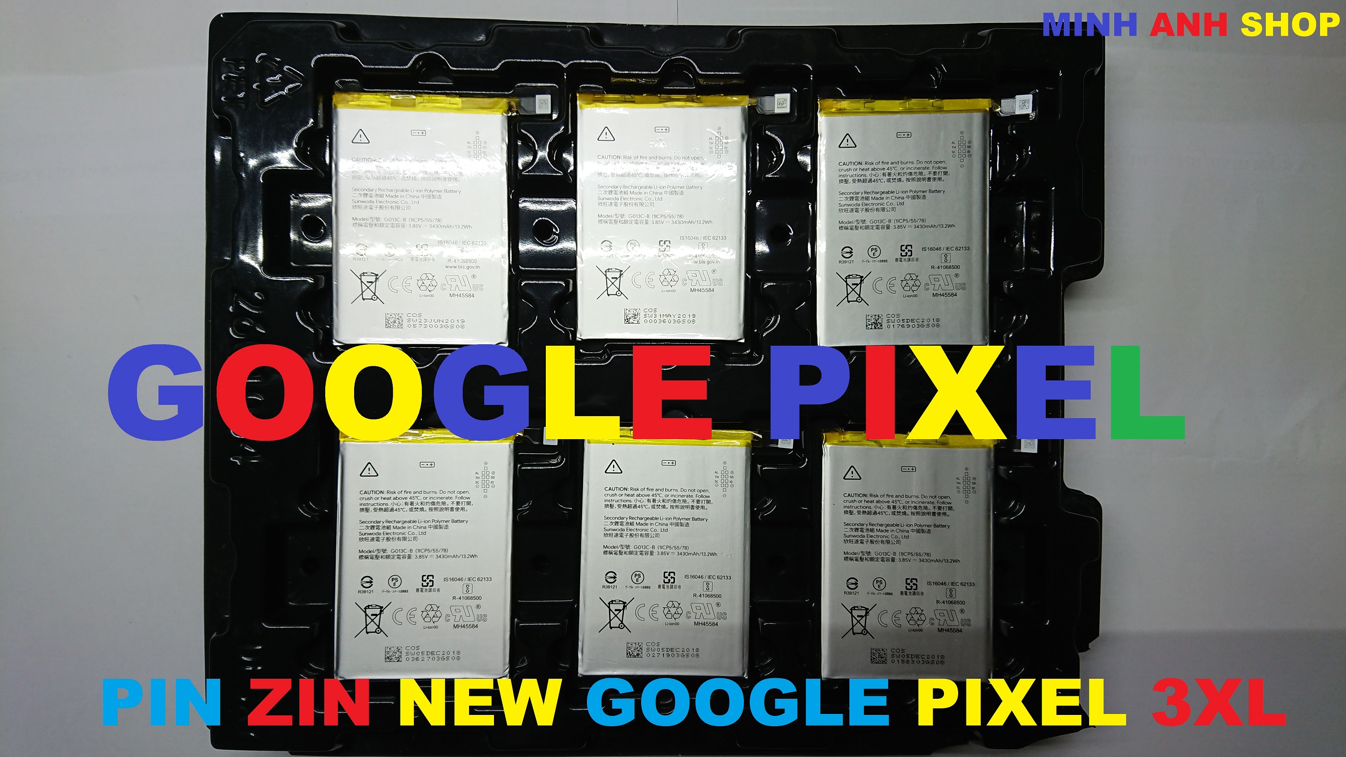 PIN ZIN NEW-ORIGINAL BATTERY GOOGLE PIXEL 3XL : G013C-B