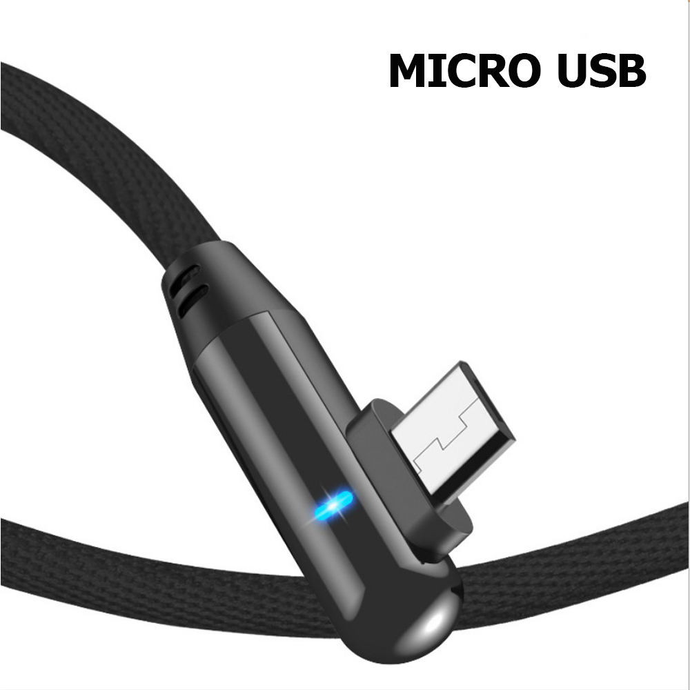 Cáp sạc nhanh có đèn Led dành cho điện thoại, dây sạc Iphone, micro USB, Type C