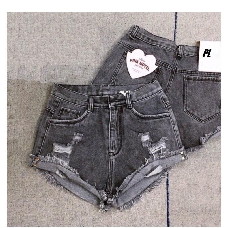 Quần short jean nữ rách b-thang s0s2