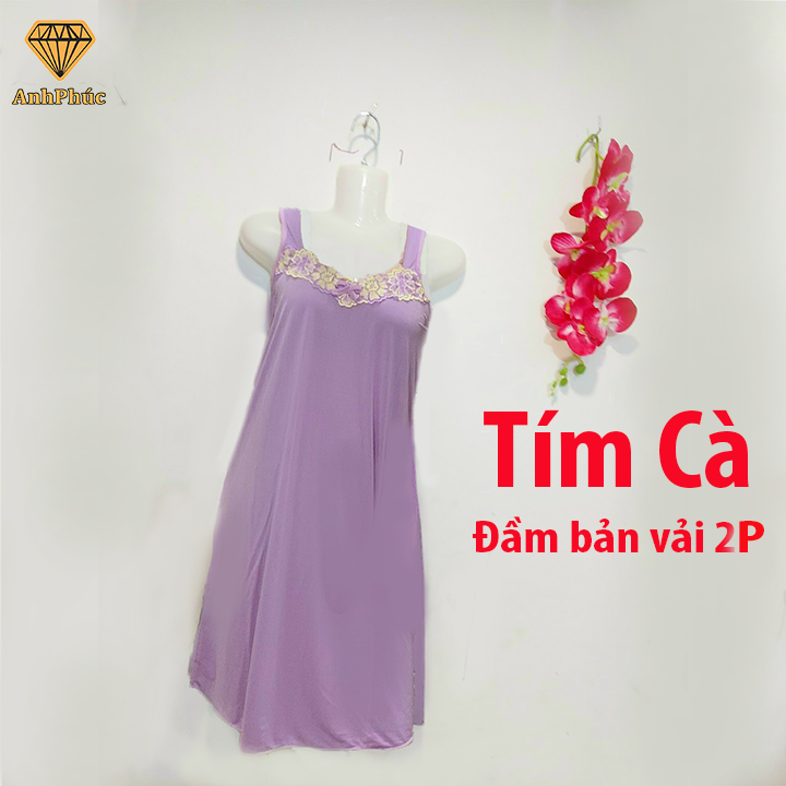 [HCM]Đầm ngủ 2 dây thun lạnh mặc mát  Anh Phúc