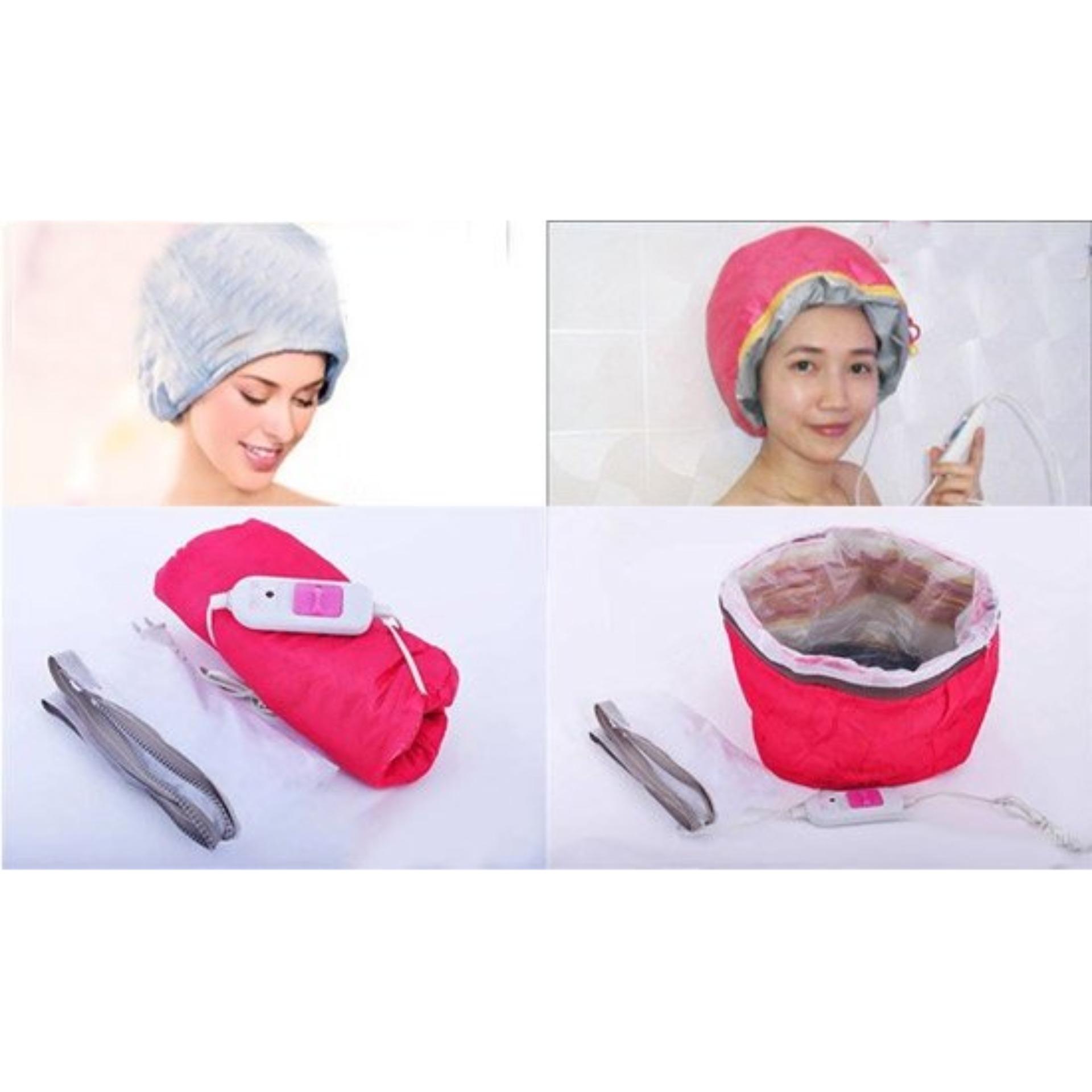 Combo 2 Mũ Ủ Tóc Điện, Nón Hấp Dầu Cá Nhân, Máy Hấp Tóc Cá Nhân, Máy Ủ Tóc Tại Nhà (Màu đỏ)