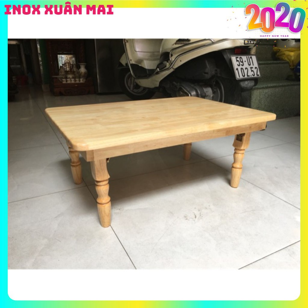 Bàn gỗ xếp chân tiện 50x70 cao cấp