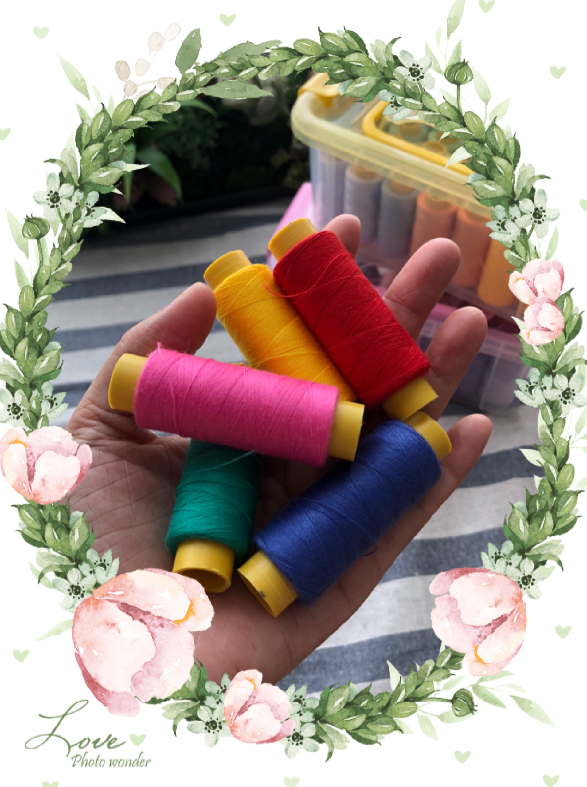 [HCM]Bộ chỉ may cotton 30 màu ( 400m/cuộn )