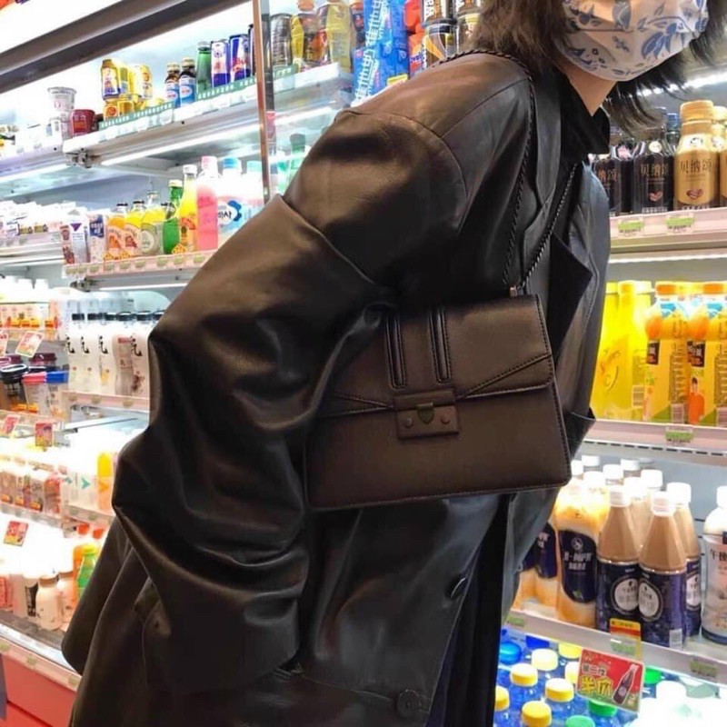 Túi chữ CCKKK Size 22cm Khoá đen