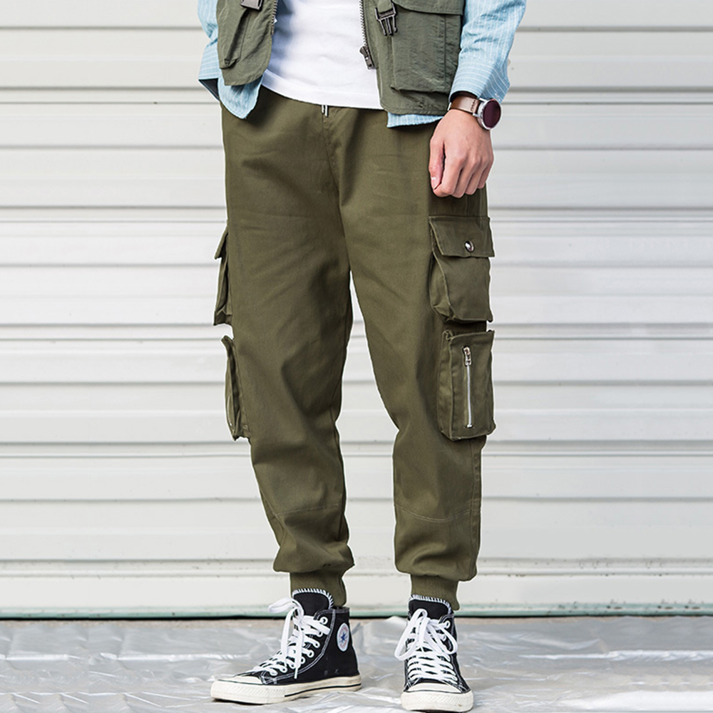 Quần Jogger kaki Nam Túi Hộp Bo Gấu Phối Túi Khóa Kéo Trẻ Trung Năng Động Thời Trang 4MENHN JOGGER NAM 9000027C8