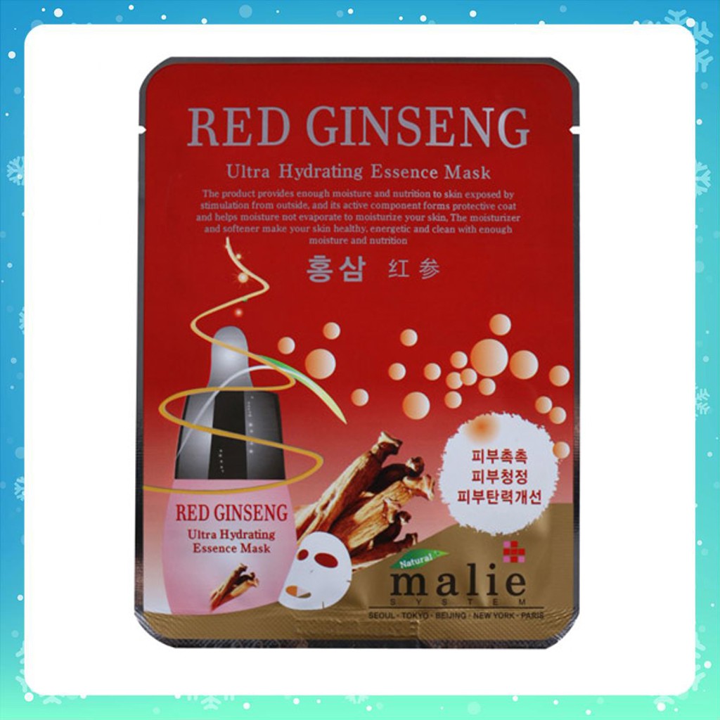 Mặt nạ hồng sâm red ginseng cấp ẩm và tái tạo da