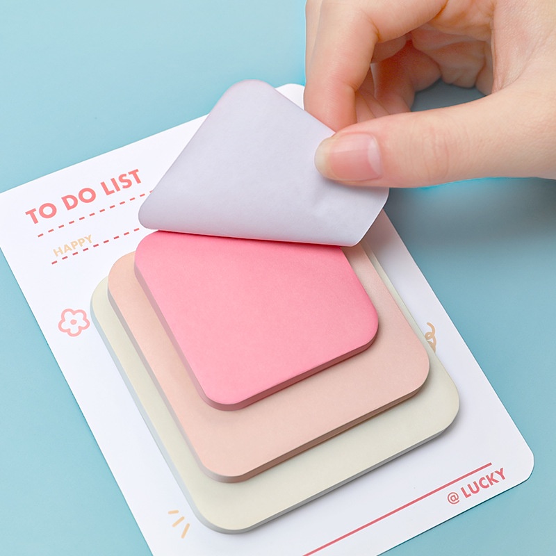 3 Size Square Sticky Notes Creative 3 Color Message Fridge Paper Memo Pads