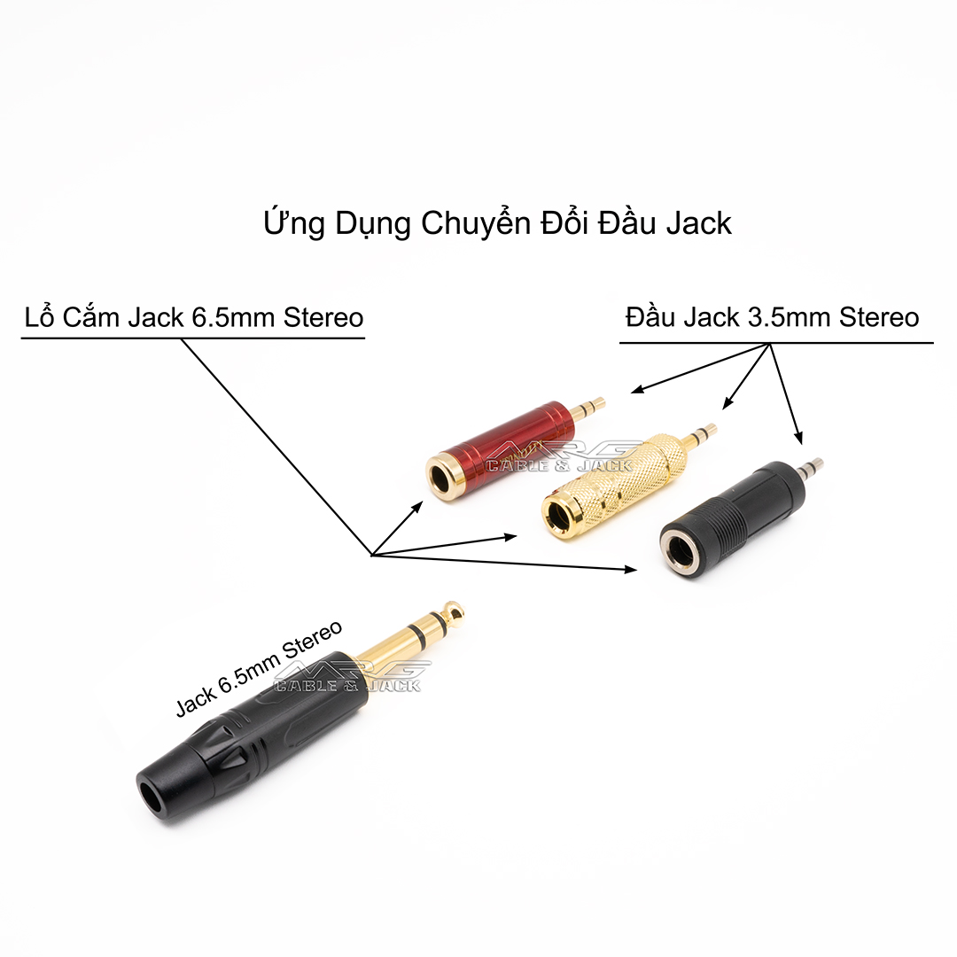 Jack Chuyển 6 Ly Ra 3.5 (đầu jack 3.5 ra lổ cắm 6 ly) giá 1 chiếc. JC