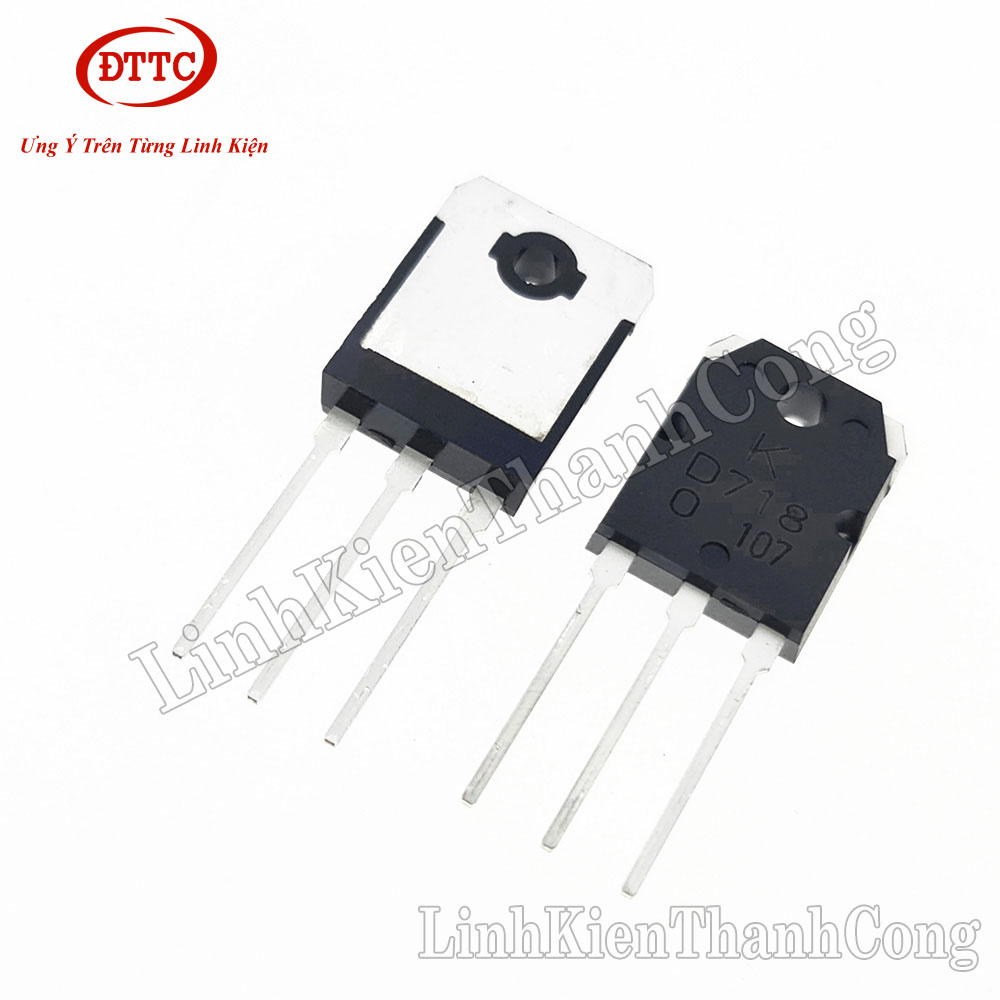 D718 TRANS NPN 8A 120V TO3P Lưng Bạc (Hàng KEC)