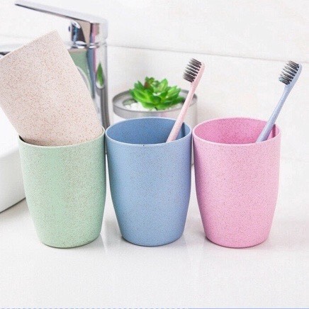 Ly nhựa lúa mạch màu pastel dễ thương 300ml