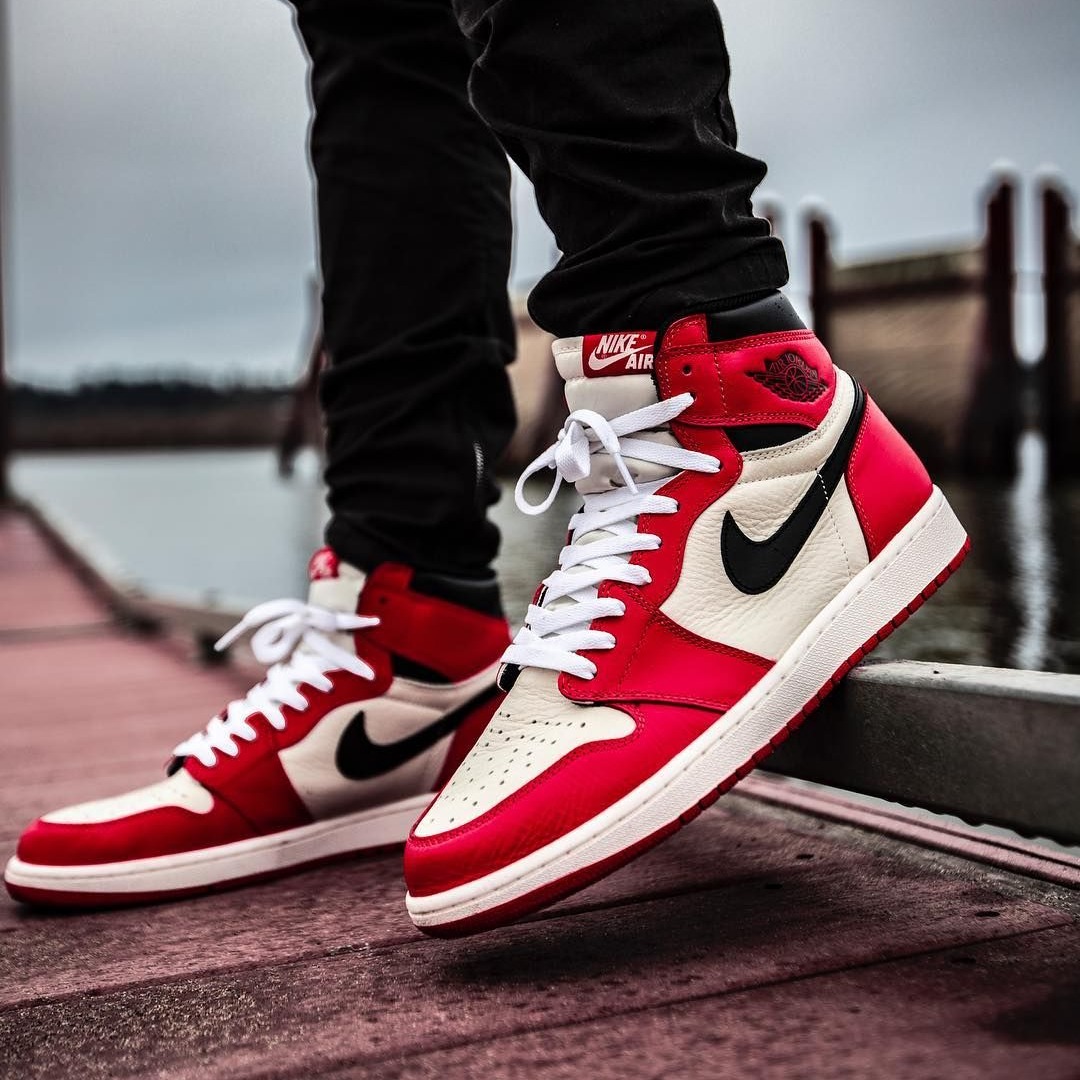 Giày Sneaker A.ir J0r.dan 1 Re.tro chi.ca.go ( Giày J0rdan 1 đỏ trắng)
