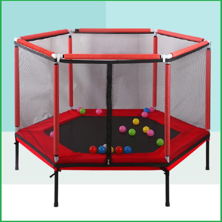 Hexagonal spring swing house with railing 157x157x80, Play tent for children with strap- Children's ball tent