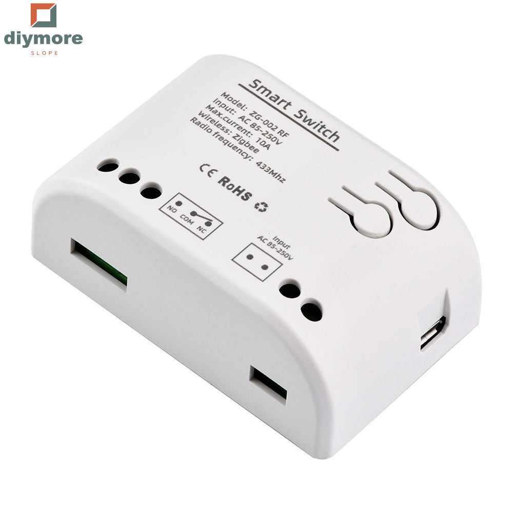 Ziqqucu  Zigbee Wireless RF Remote Control Relay Switch Support Goolge Home Voice Assistant Control AC85-250V 1CH