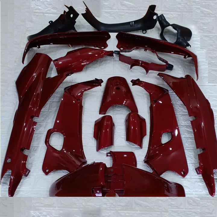 [TẶNG TEM] Dàn áo xe Wave alpha - wave 110  đời xe 1997 đến 2006, nhựa nguyên sinh ABS màu đỏ đun OX536 - có KHUYẾN MẠI BỘ TEM 3 LỚP , chuyên cung cấp phụ tùng xe máy