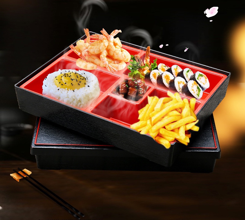 Hộp Cơm Bento Nhựa Cao Cấp 5 Ngăn [ Phong Cách Nhật Bản ]