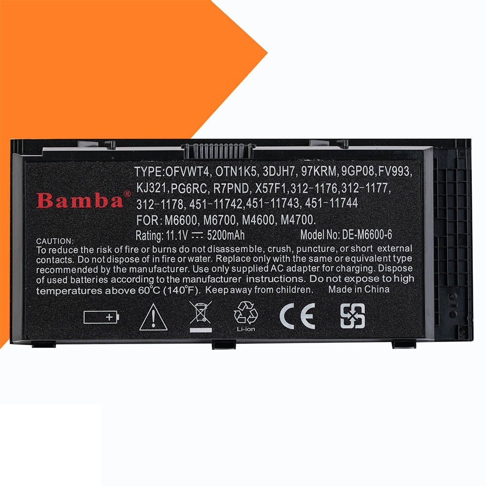 Pin laptop dell precision m4600 m4700 m4800 m6600 m6700 m6800 pg6rc r7pnd c565c 8m039 60wh