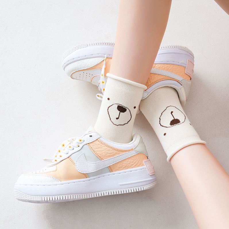 Set 5 Đôi Tất Vớ Cao Cổ Nữ Gấu Bear Siêu HOT