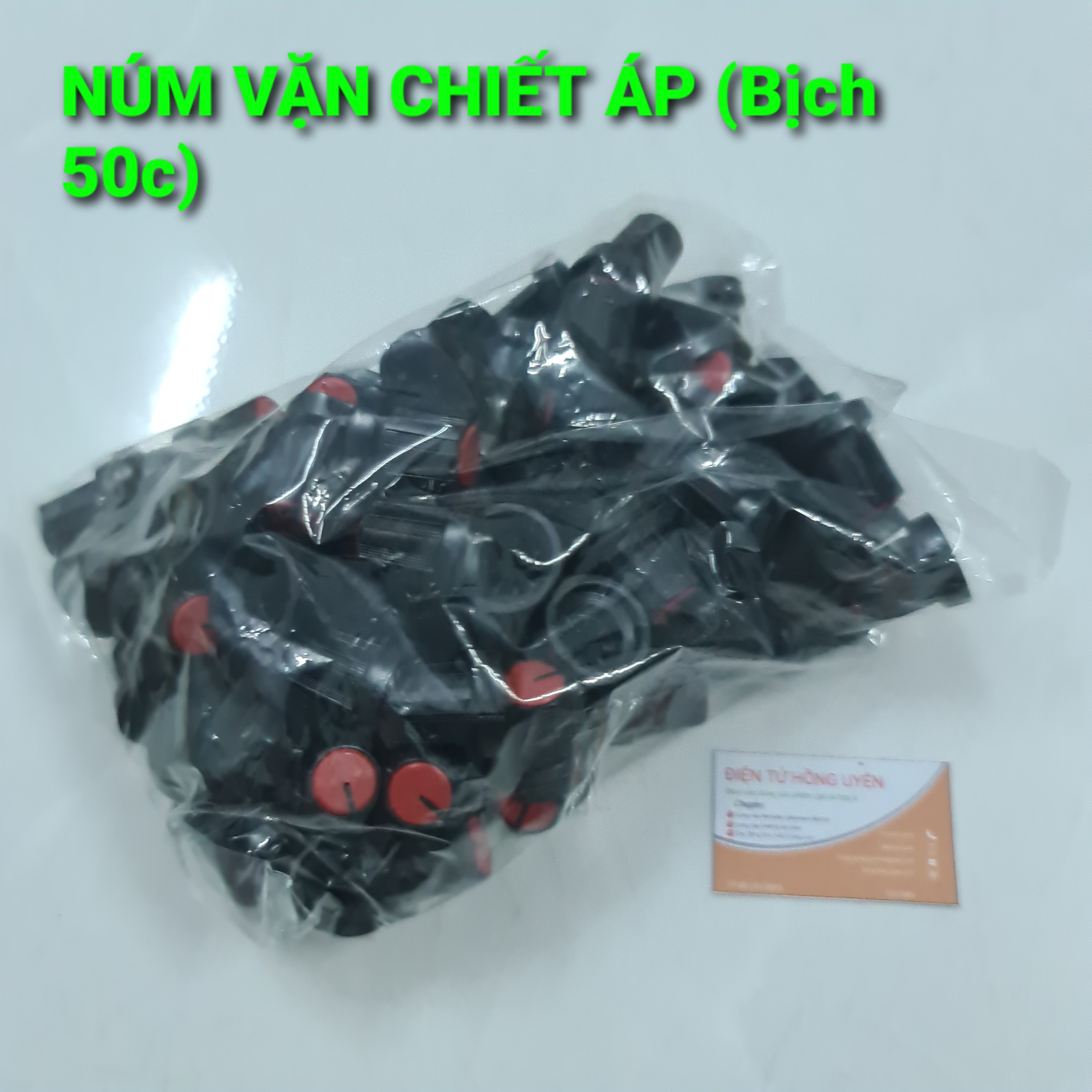 Núm vặn chiết áp (bịch 50 cái). Núm nhựa vặn đầu chiết áp VR