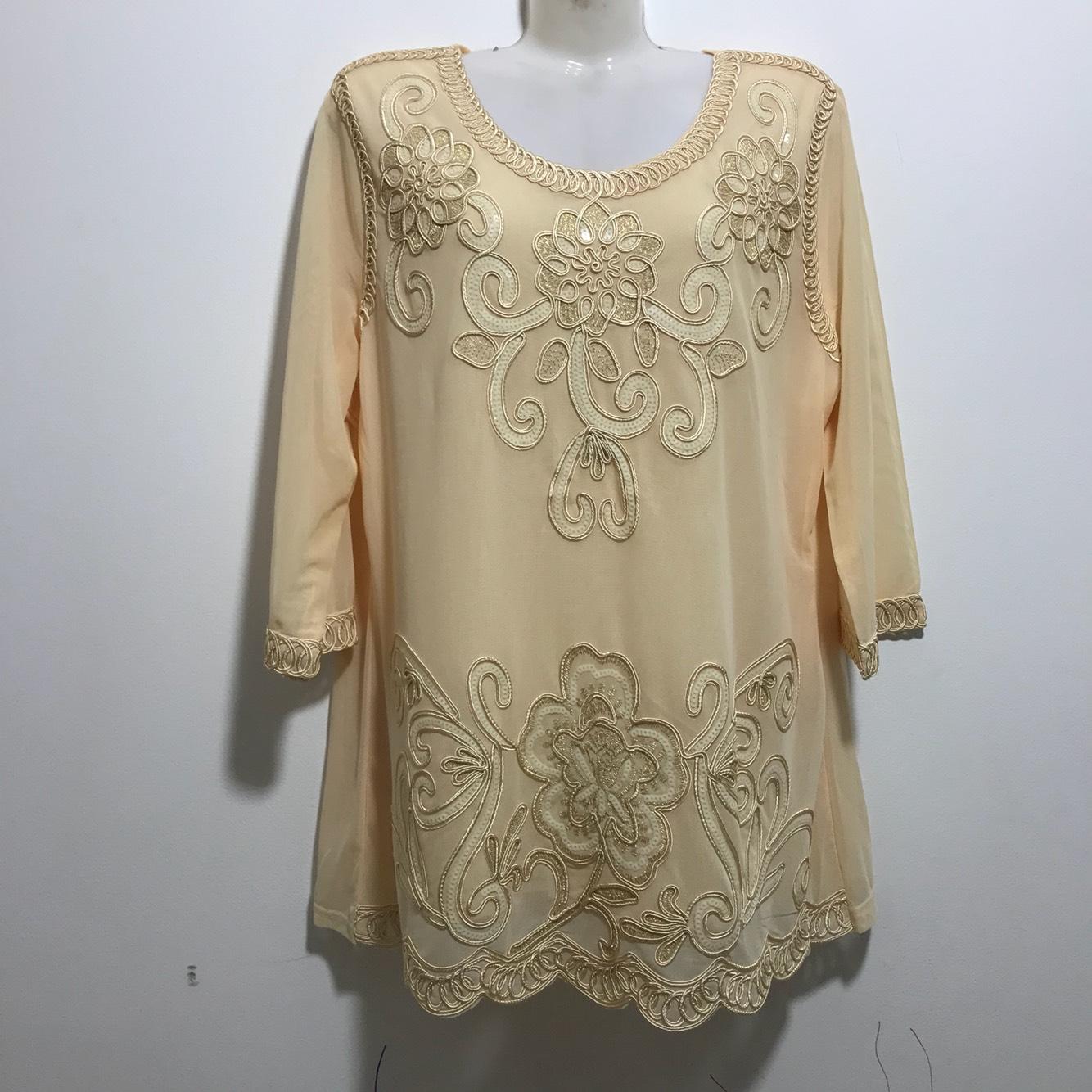 Áo voan thun trung niên cho người 48-75 ký