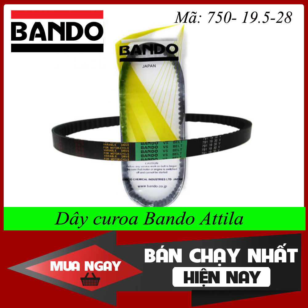 Dây curoa Bando xe máy Attila (Mã số 750- 19.5-28).